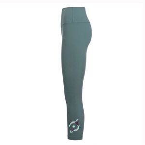 Lululemon Athletica X Peloton Wunder Under High Rise Leggings Teal Size 10